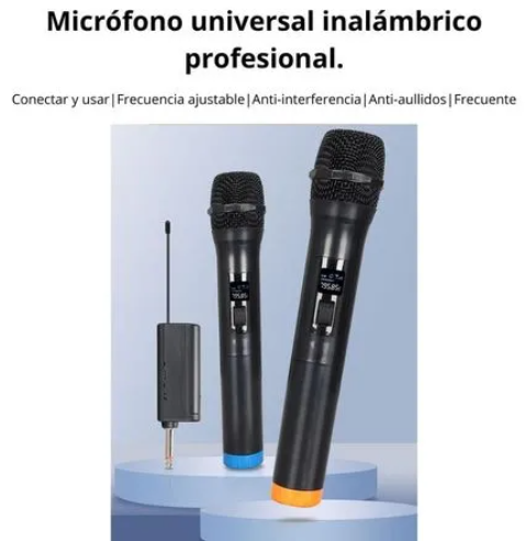 Micrófono Inalámbrico Digital Doble Pack Profesional Bossney BS-H9825