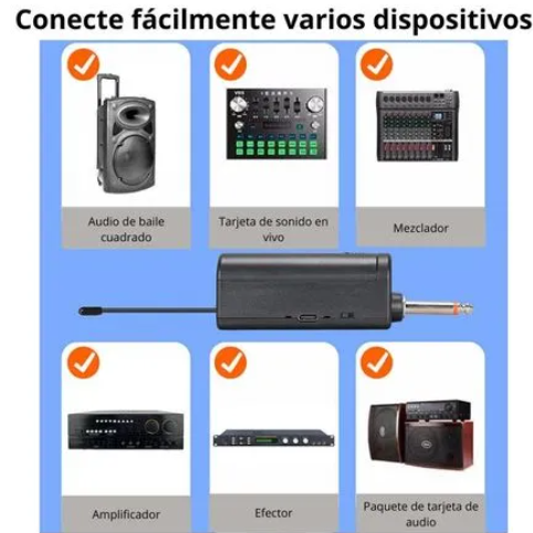 Micrófono Inalámbrico Digital Doble Pack Profesional Bossney BS-H9825