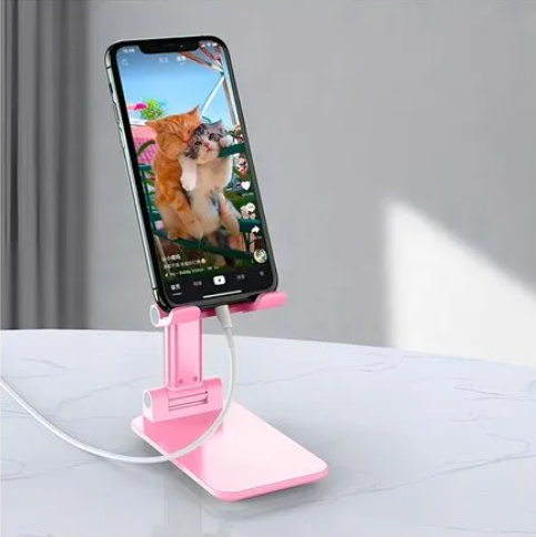 Soporte de Celular con Espejo Ajustable Plegable para Escritorio